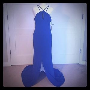 Calvin Klein Strappy Gown with Train